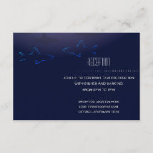Blue Shark Weddenschap Reception Information Card