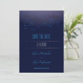 Blue Shark Wedding | De Kaart Datum opslaan (Staand voorkant)