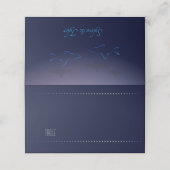 Blue Shark Wedding Gevouwen Plaats Kaart Plaatskaartje (Buitenkant ongevouwen)