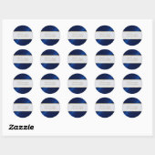 Blue Sheen Envelope Seal Ronde Sticker (Vel)