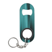 Blue Sheen Texture Personalize Monogram Mini Flessenopener (Voorkant)