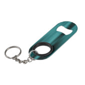 Blue Sheen Texture Personalize Monogram Mini Flessenopener (Voorkant Gekanteld)