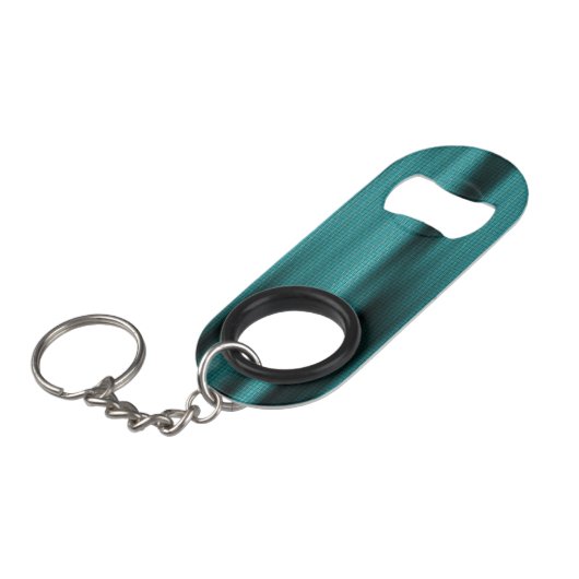 Blue Sheen Texture Personalize Monogram Mini Flessenopener (Voorkant Gekanteld)