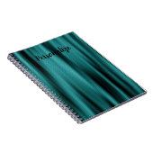 Blue Sheen Texture Personalize Monogram Notitieboek (Rechterzijde)