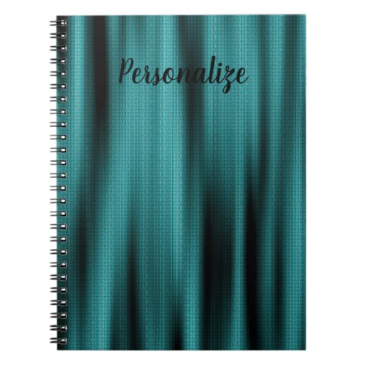 Blue Sheen Texture Personalize Monogram Notitieboek (Voorkant)