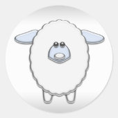Blue Sheep Baby shower Stickers (Voorkant)