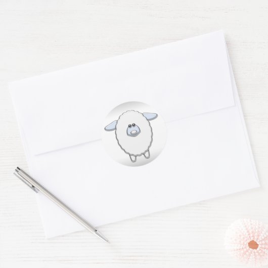 Blue Sheep Baby shower Stickers (Envelop)