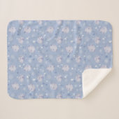 Blue Sheep Kawaii Pattern Sherpa Fleece Blanket  Sherpa Deken (Voorkant (horizontaal))