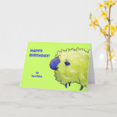 Blue Sheep Wenskaart (aanpasbaar) Kaart (Gele Bloem)