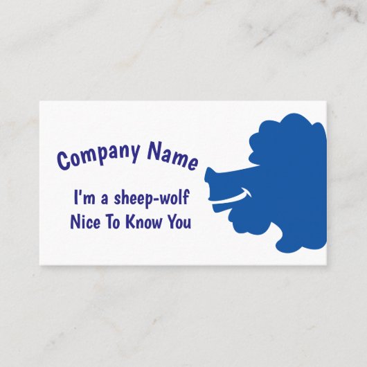 Blue Sheep Wolf Visitekaartje (Voorkant)