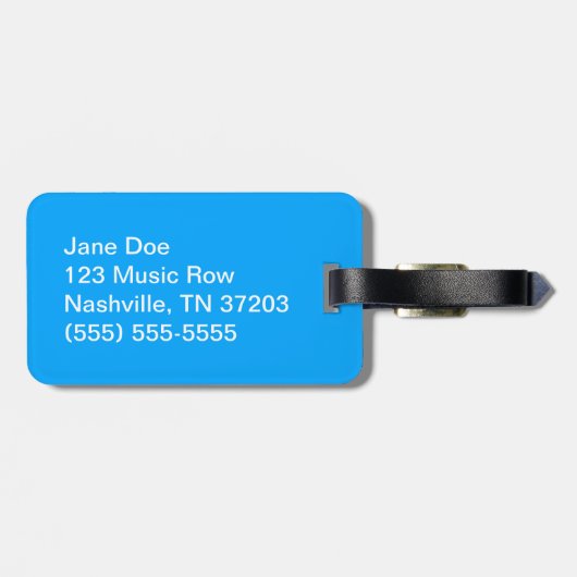 Blue Sheet Music Bagagelabel (Achterkant horizontaal)