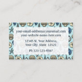 Blue Shell Starfish Zee Marine Pattern Visitekaartje (Achterkant)