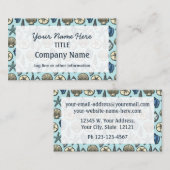 Blue Shell Starfish Zee Marine Pattern Visitekaartje (Voorkant / Achterkant)