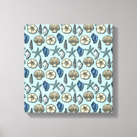 Blue Shell Starfish Zee Pattern