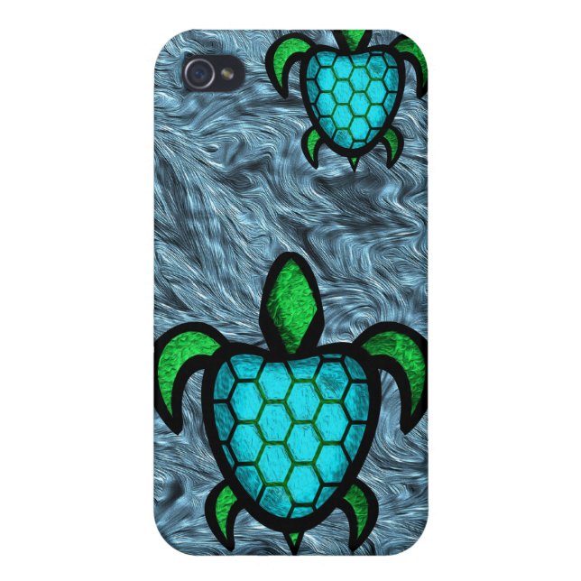 Blue Shell Turtle iPhone 4 Speck Hoesje (Achterkant)