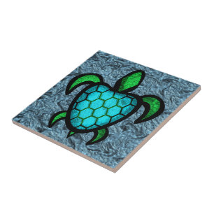 Blue Shell Turtle Tile Tegeltje