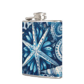 Blue Shells Beach Batik Starfish Nautical Theme Heupfles (Links)