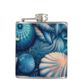 Blue Shells Beach Batik Starfish Sand Dollar Heupfles (Voorkant)