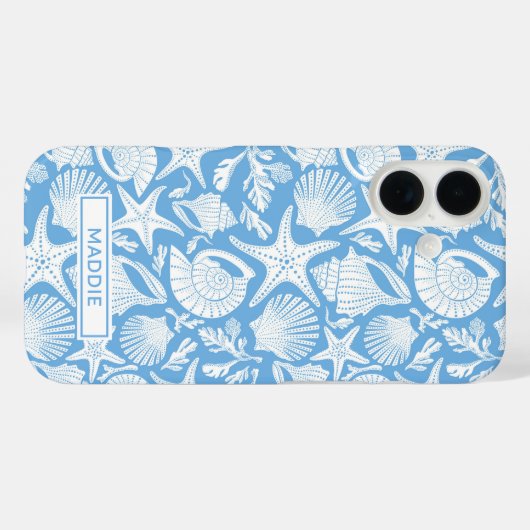 Blue Shells Personalized Case-Mate iPhone Case (Achterkant (horizontaal))