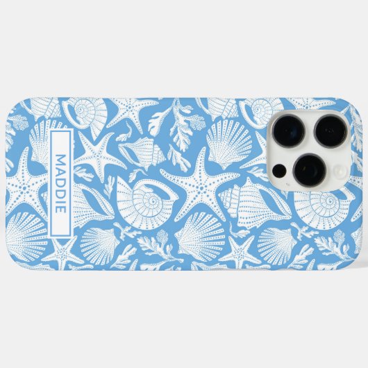 Blue Shells Personalized Case-Mate iPhone Case (Achterkant (horizontaal))