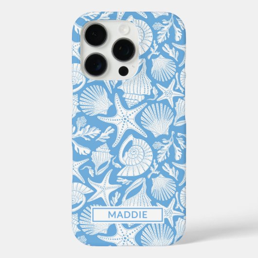 Blue Shells Personalized Case-Mate iPhone Case (Achterkant)