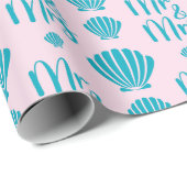 Blue Shells Summer Beach Vrijgezellenfeest Pink Tr Cadeaupapier (Rol Hoek)