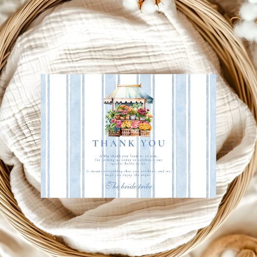 Blue She's Off the Market Vrijgezellenfeest Bedankkaart