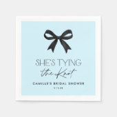 Blue She's Tying The Knot Vrijgezellenfeest Servet (Voorkant)