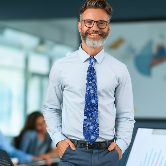 Blue Shibori Stropdas