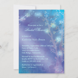 Blue Shimmer Cute Winter Vrijgezellenfeest Kaart