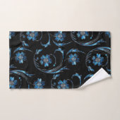 Blue Shimmer Floral 2 Bad Handdoek (Handdoek)