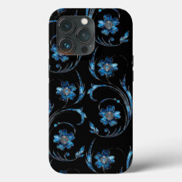 Blue Shimmer Floral 2 Case-Mate iPhone Case
