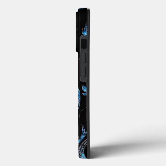 Blue Shimmer Floral 2 Case-Mate iPhone Case (Achterkant / Links)