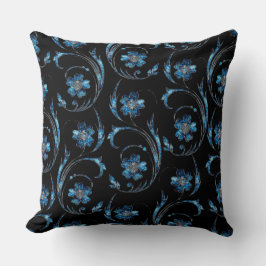 Blue Shimmer Floral 2 Kussen