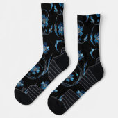 Blue Shimmer Floral 2 Sokken (Links)