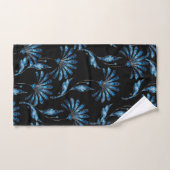 Blue Shimmer Floral Bad Handdoek (Handdoek)