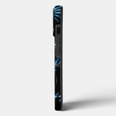 Blue Shimmer Floral Case-Mate iPhone Case (Achterkant / Links)