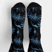 Blue Shimmer Floral Sokken (Top)