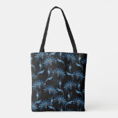 Blue Shimmer Floral Tote Bag (Achterkant)