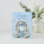 Blue Shimmer Garden Door Daisy Briefkaart (Staand voorkant)