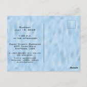 Blue Shimmer Garden Door Daisy Briefkaart (Achterkant)