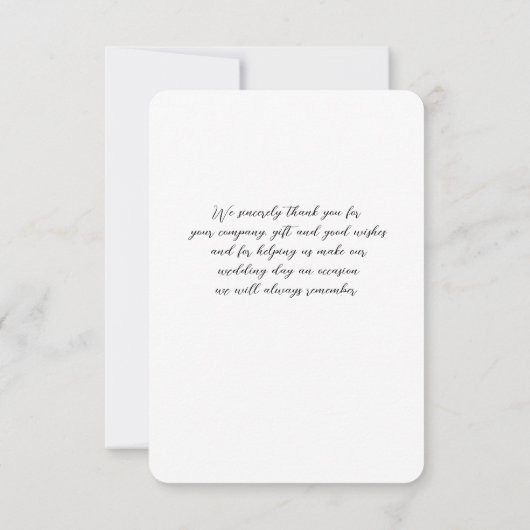 Blue Shimmer Garden Door Daisy Flat Dank u kaart (Achterkant)