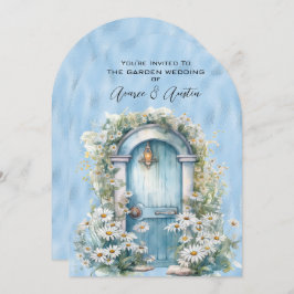 Blue Shimmer Garden Door Daisy Kaart