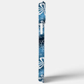 Blue Shimmer Modern Girly Paisley Personalized Case-Mate iPhone Case (Achterkant / Rechts)