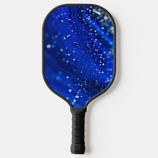 Blue Shimmer Name & Monogram Personalized Pickleball Paddle (Achterkant)