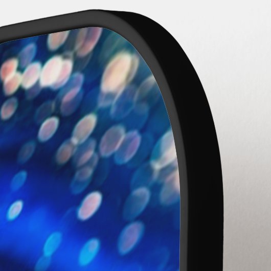 Blue Shimmer Name & Monogram Personalized Pickleball Paddle (Links Detail)