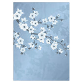 Blue Shimmering Cherry Blossom Tafelkleed (Voorkant)