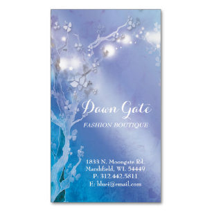 Blue Shimmering Grace Magnetic Visitekaartjes Magnetisch Visitekaartje