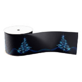 Blue Shine of Stars op de kerstboom Grosgrain Lint (Spoel)