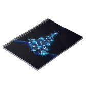 Blue Shine of Stars op de kerstboom Notitieboek (Linkerzijde)